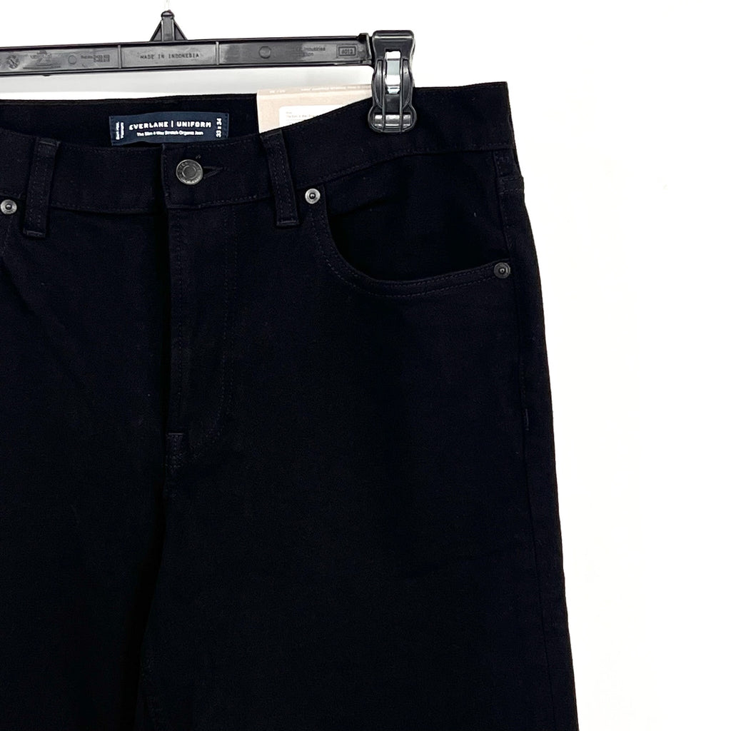 EVERLANE Uniform Men's Slim Jeans 33x34 Black 4-Way Stretch Organic Cotton NWT