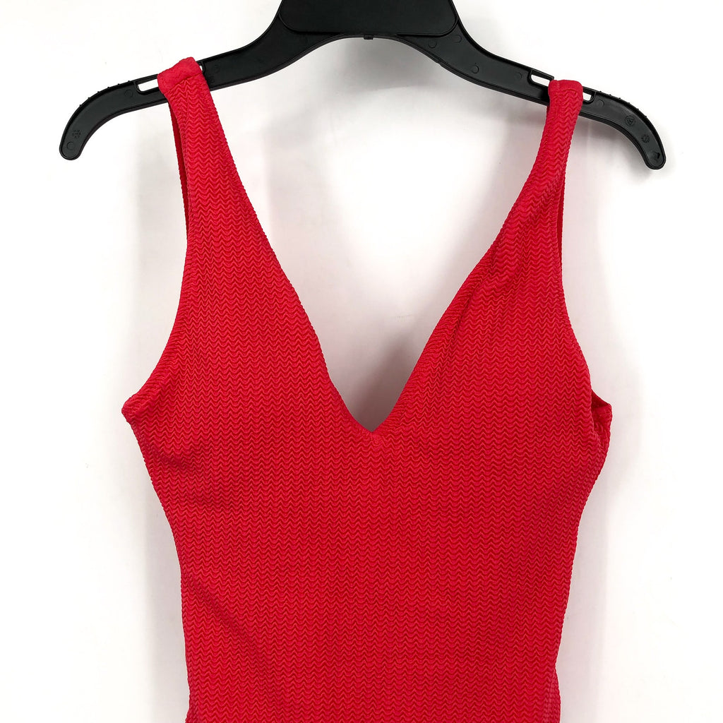 SEAFOLLY Sea Dive Deep V Neck One Piece Swimsuit Size 2 Chilli Red