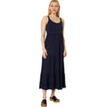 NIC+ZOE Tiered Maxi Tank Dress Large Dark Blue Cotton Blend Scoop Neck NWT