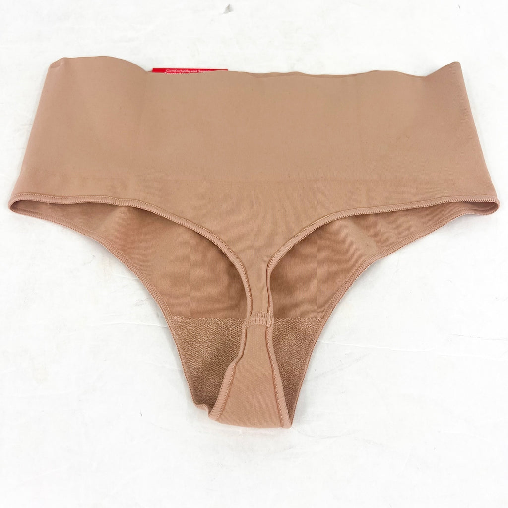 SPANX Women's EcoCare Seamless Shaping Thong Small Toasted Oatmeal 40048R NWT