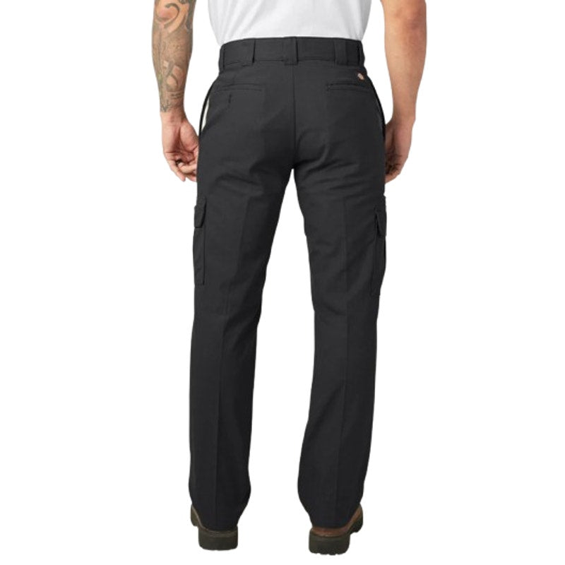 DICKIES Men's FLEX Regular Fit Cargo Pants 30x32 Black Stretch Straight Leg NWT