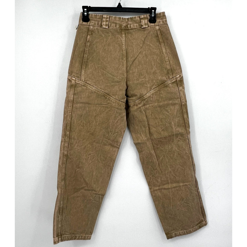 LACAUSA Women's Diego Cargo Trouser Jeans Size 4 Sand Mineral Wash High Rise NWT