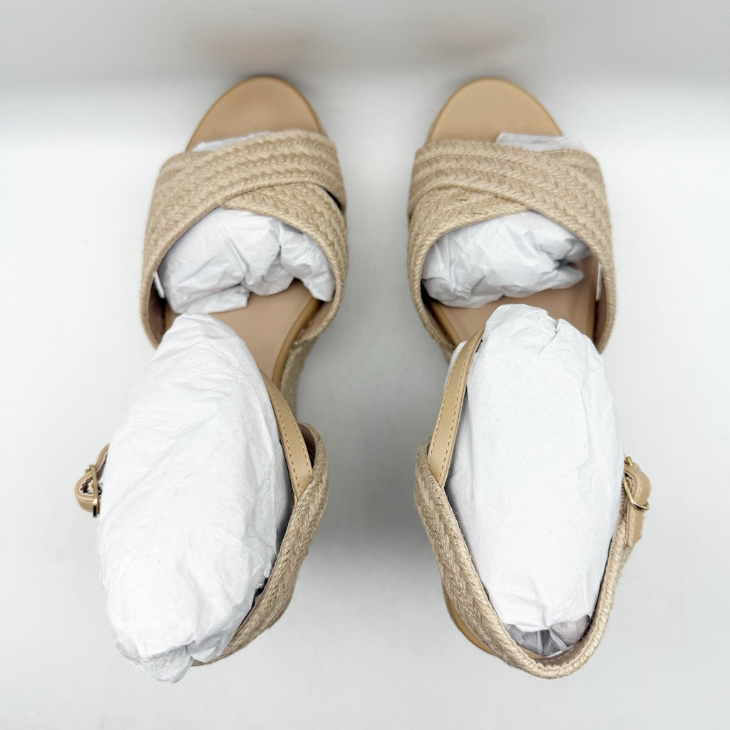 MIA Womens Alouette Wedge Sandal US 11 EU 42 Tan Natural Jute NWOB