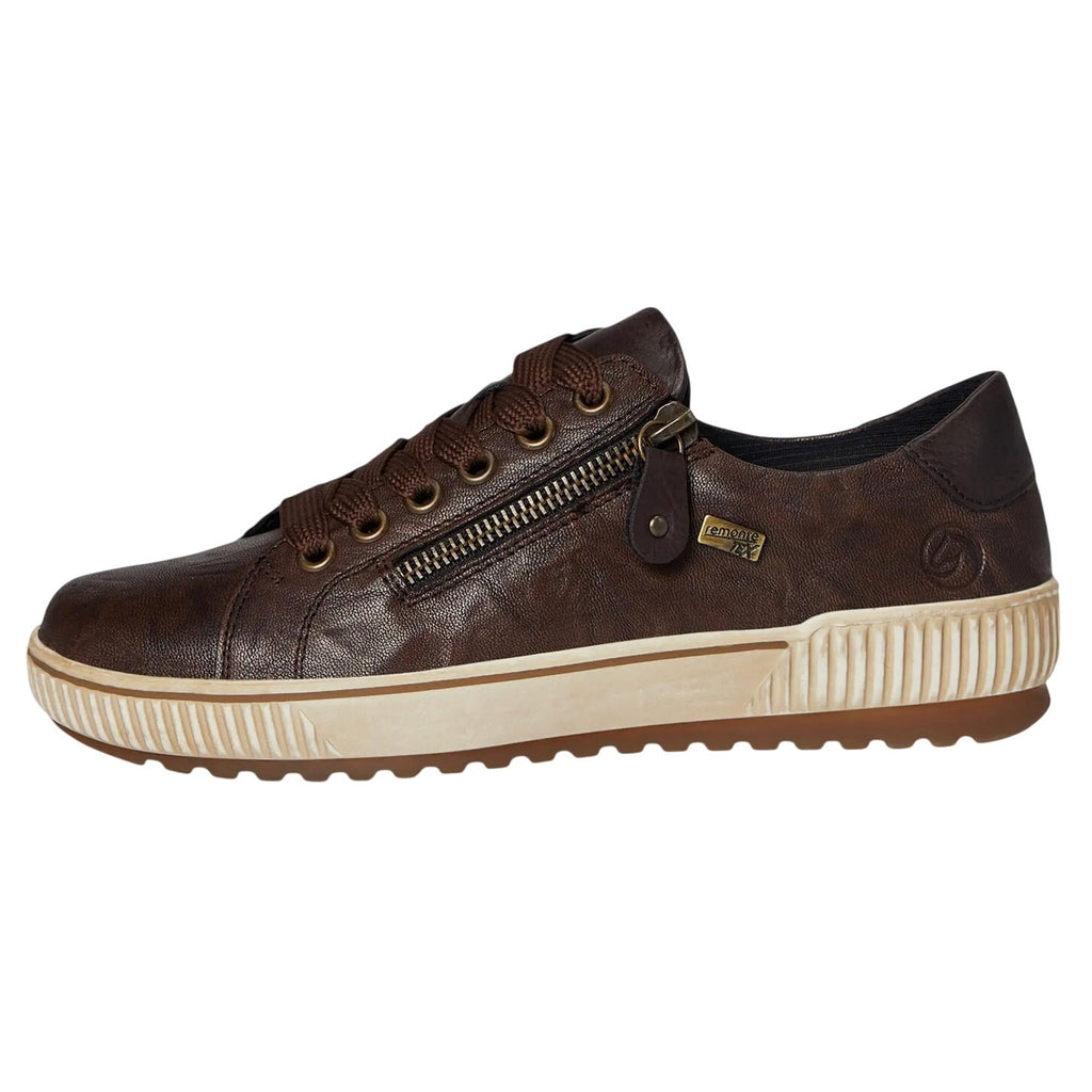 Rieker Womens Maditta 00 Casual Low Sneakers Size 6 EU 37 Brown Leather NIB