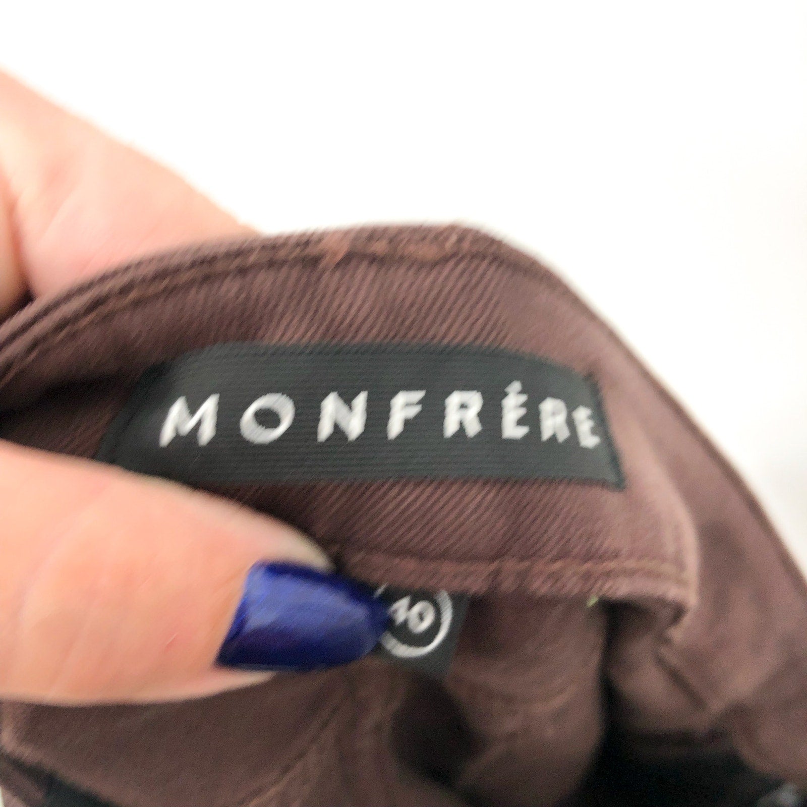 MONFRERE Men's Brando Slim Fit Jeans 40x31 Brown Cafe Straight Parisian Luxe NWT