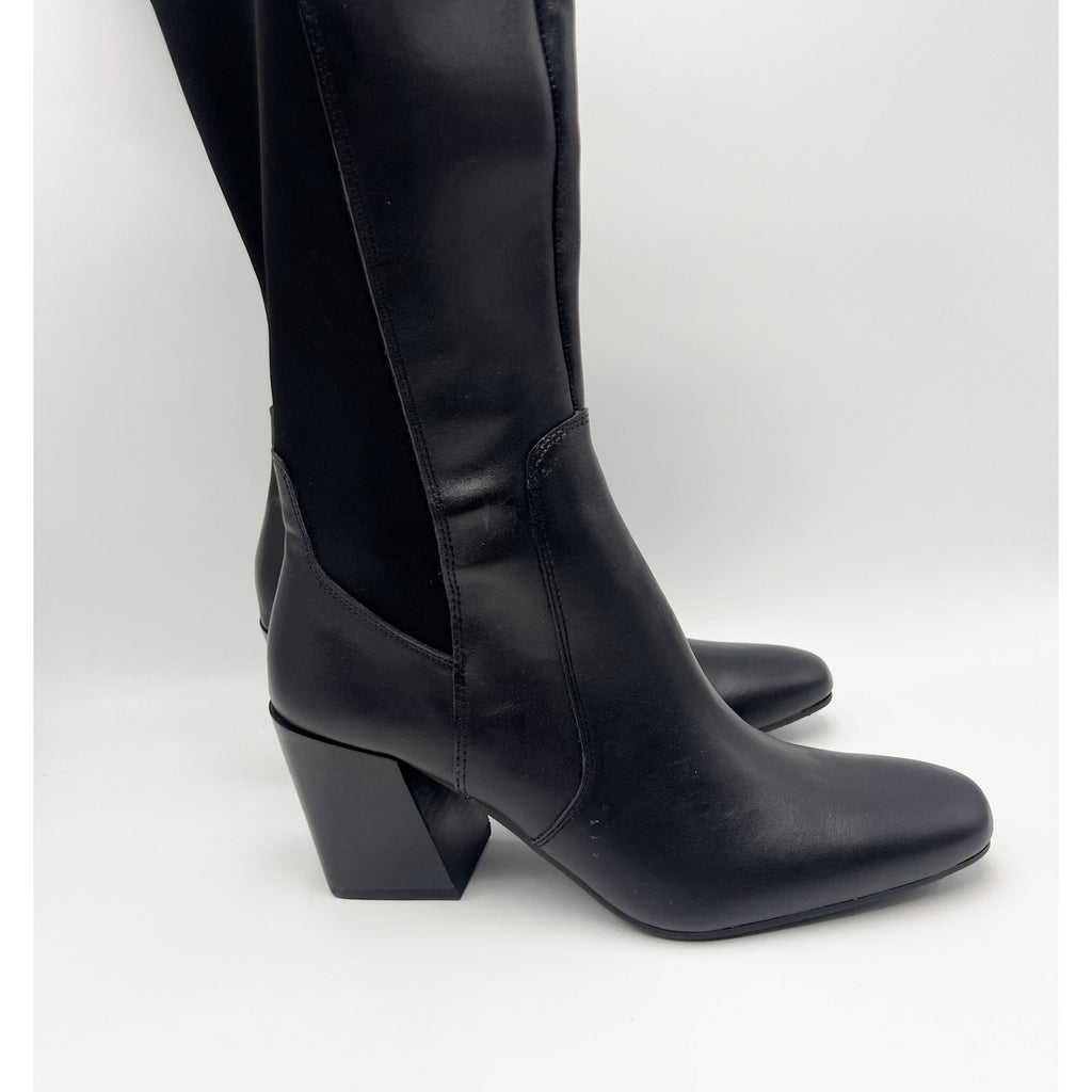 Blondo Womens Silvanna Knee High Boots Size 9 M Black Leather Waterproof NWOB