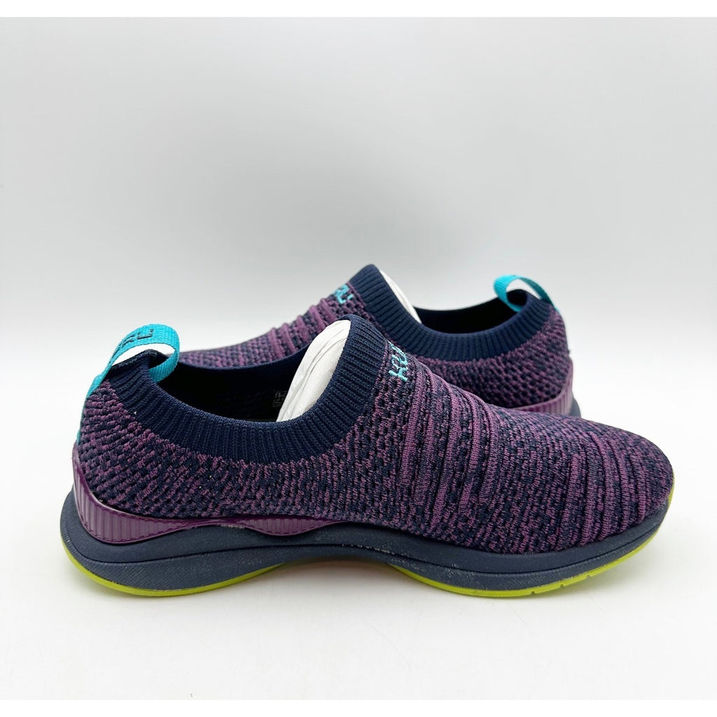 Kuru Womens Stride Slip On Sneakers Size 5 WIDE EU 35 Purple Blue Knit NWOB