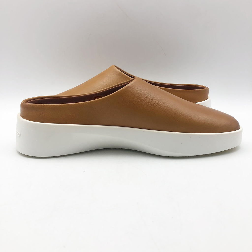 Wolf & Shepherd Cruise Mule Slip On Shoes Womens 6 Mens 4.5 Tan Leather NIB