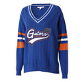 WEAR BY ERIN ANDREWS Florida Gators V Neck Sweater Large Blue Long Sleeve NWT