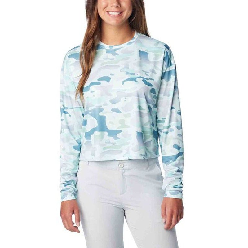 Columbia Women's Super PFG Tidal Light Shirt XS Blue Icy Morn Watershed NWT