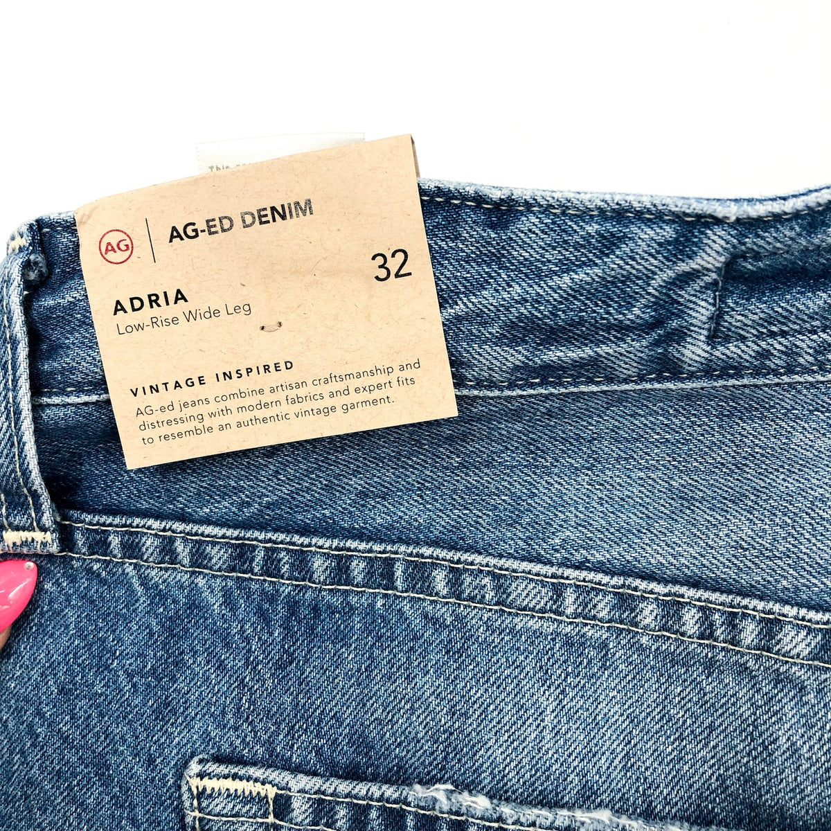 AG ADRIANO GOLDSCHMIED Womens Adria Wide Leg Jeans Size 32 US 14 Divergent NWT