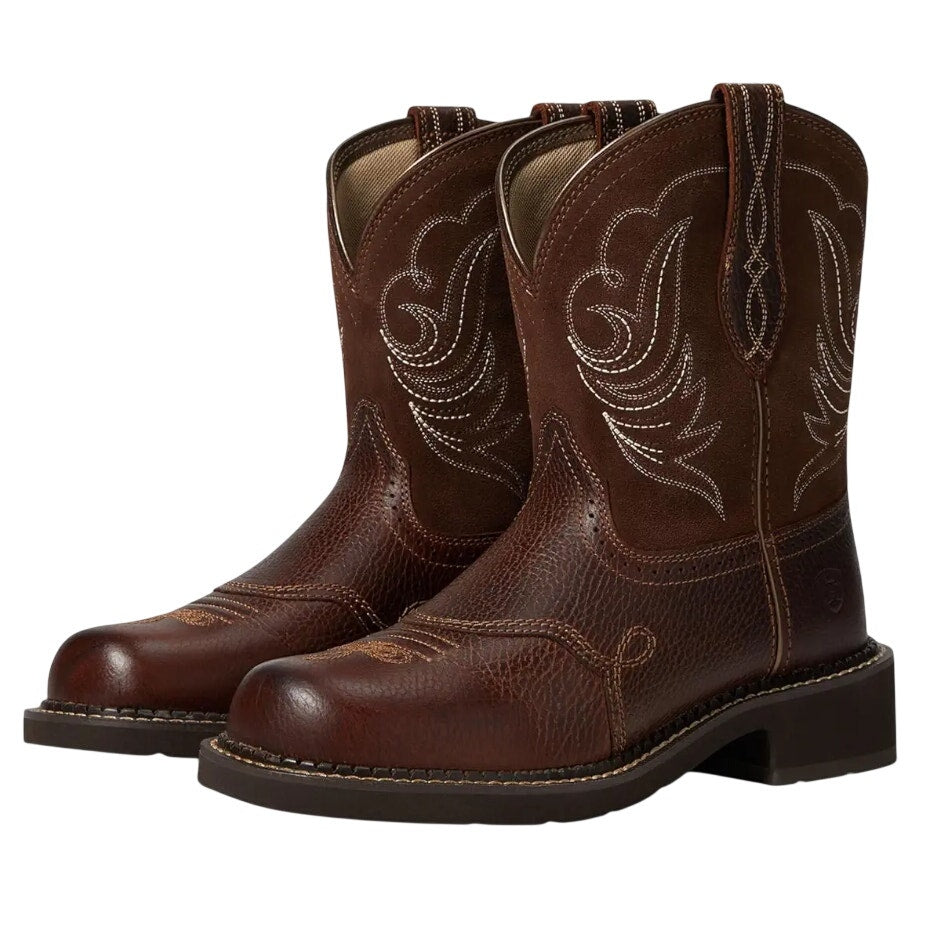 Ariat Womens Fatbaby Heritage Cowboy Dapper Boots US 8 M Brown Leather NWOB