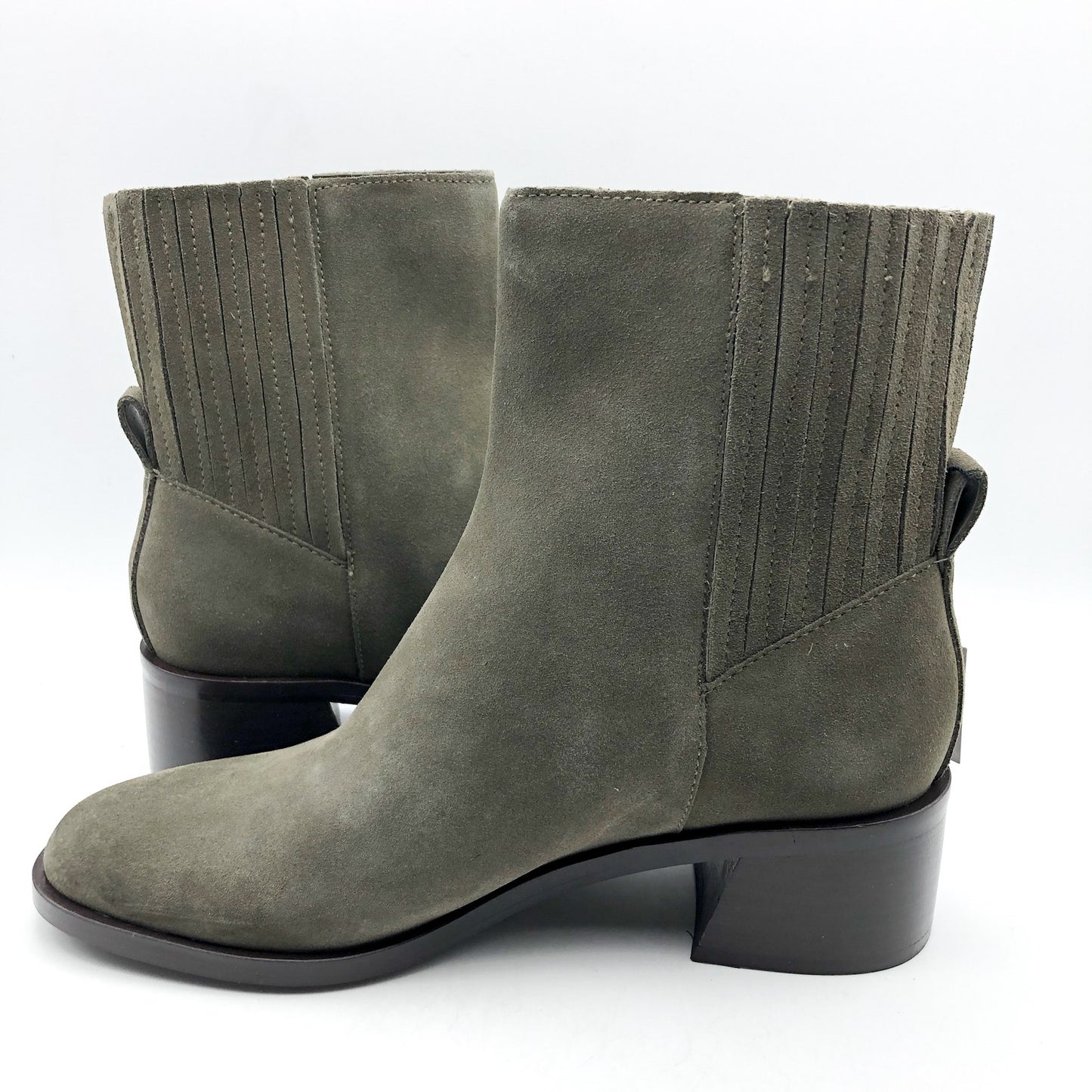 DOLCE VITA Women's Linny H2O Bootie Size 8.5 Olive Grey Suede Waterproof NIB