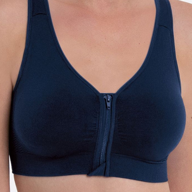 ANITA Women's Lynn Post Mastectomy Bra Large Maritime Blue Molded Cups NWT