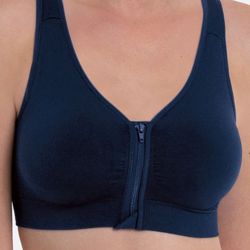 ANITA Women's Lynn Post Mastectomy Bra Large Maritime Blue Molded Cups NWT