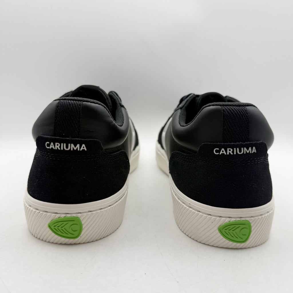 CARIUMA Mens Vallely Low Top Sneakers Size 9.5 Black Leather Suede NWOB