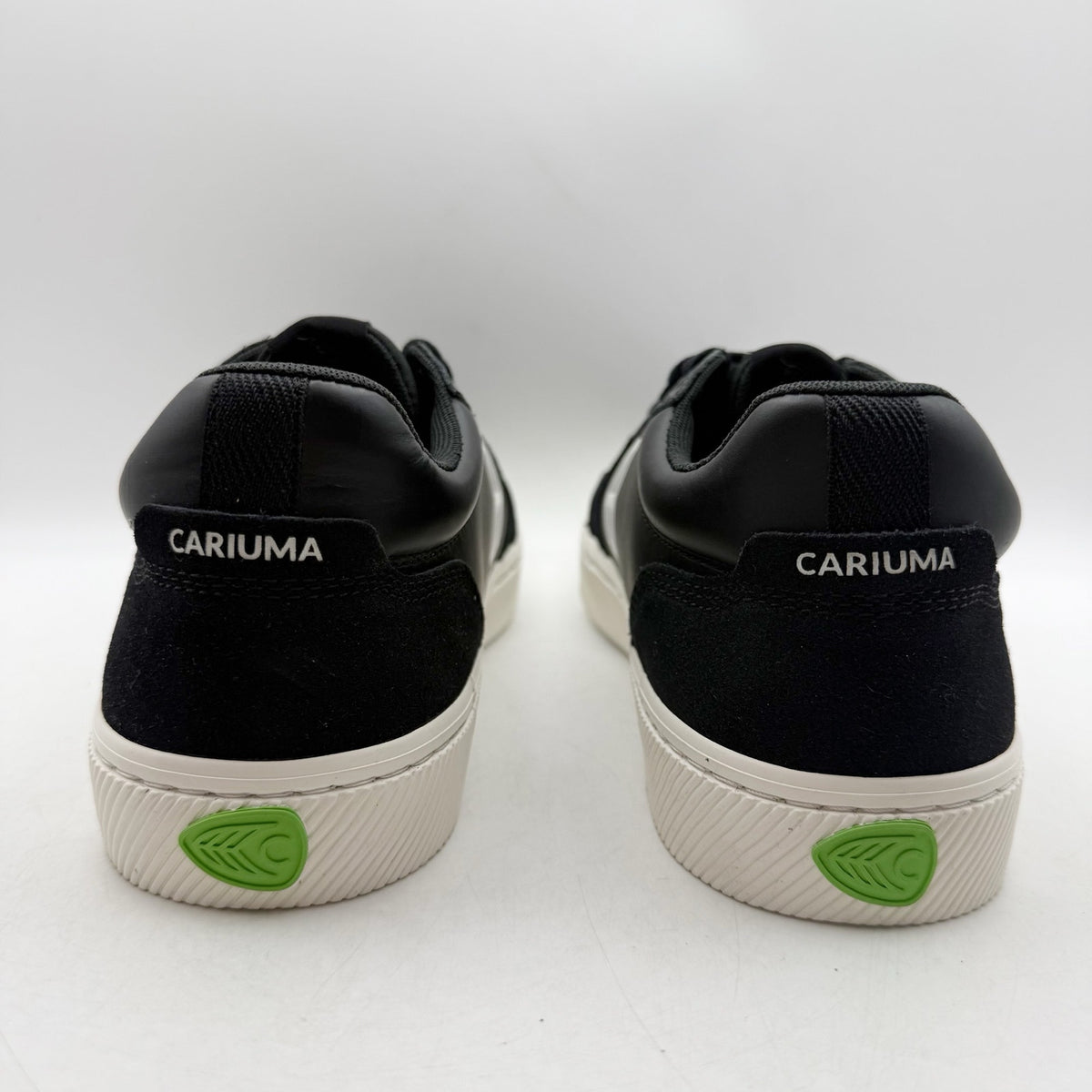 CARIUMA Mens Vallely Low Top Sneakers Size 9.5 Black Leather Suede NWOB