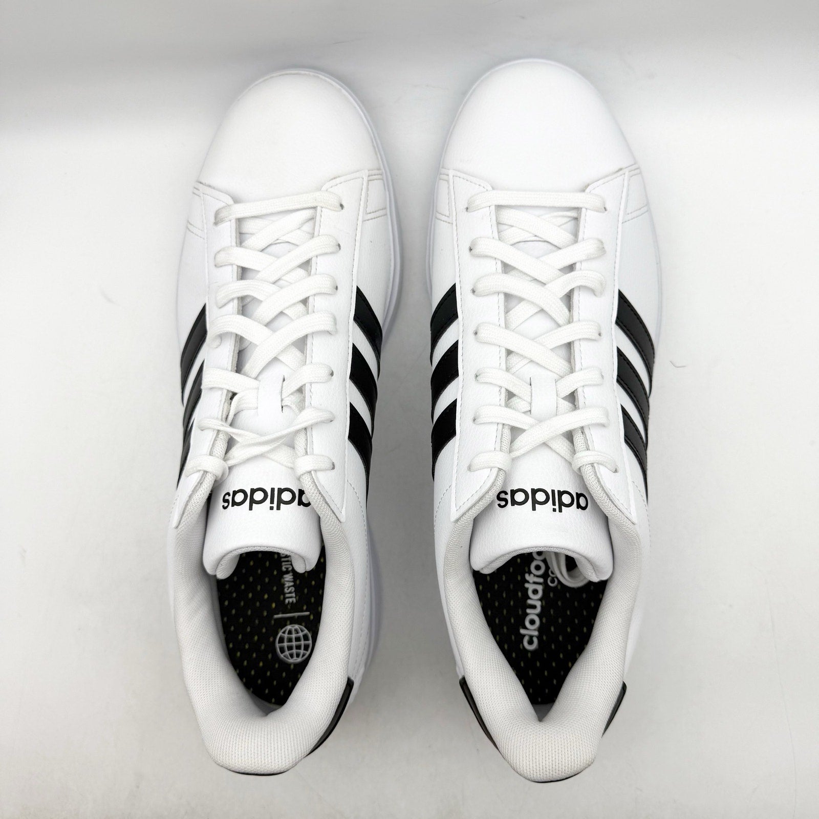 Adidas Mens Grand Court 2.0 Casual Sneakers US 12 White Black NWOB