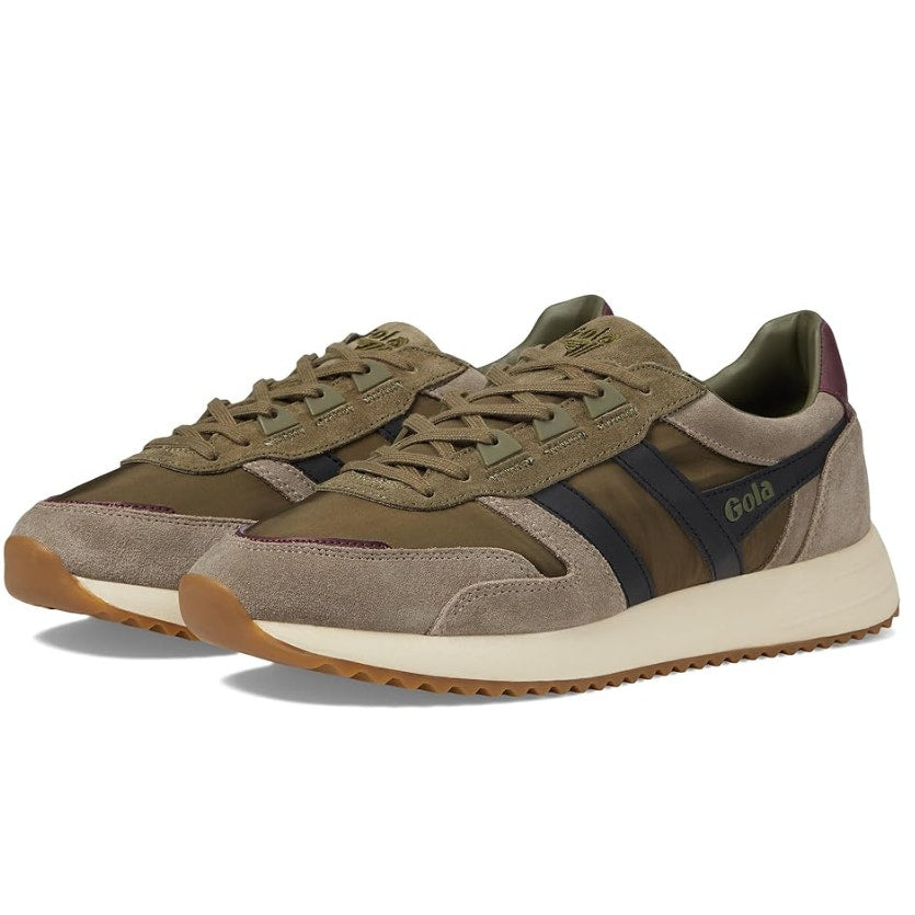 Gola Mens Chicago Casual Sneakers Size 11 EU 44 Green Taupe Suede NWOB