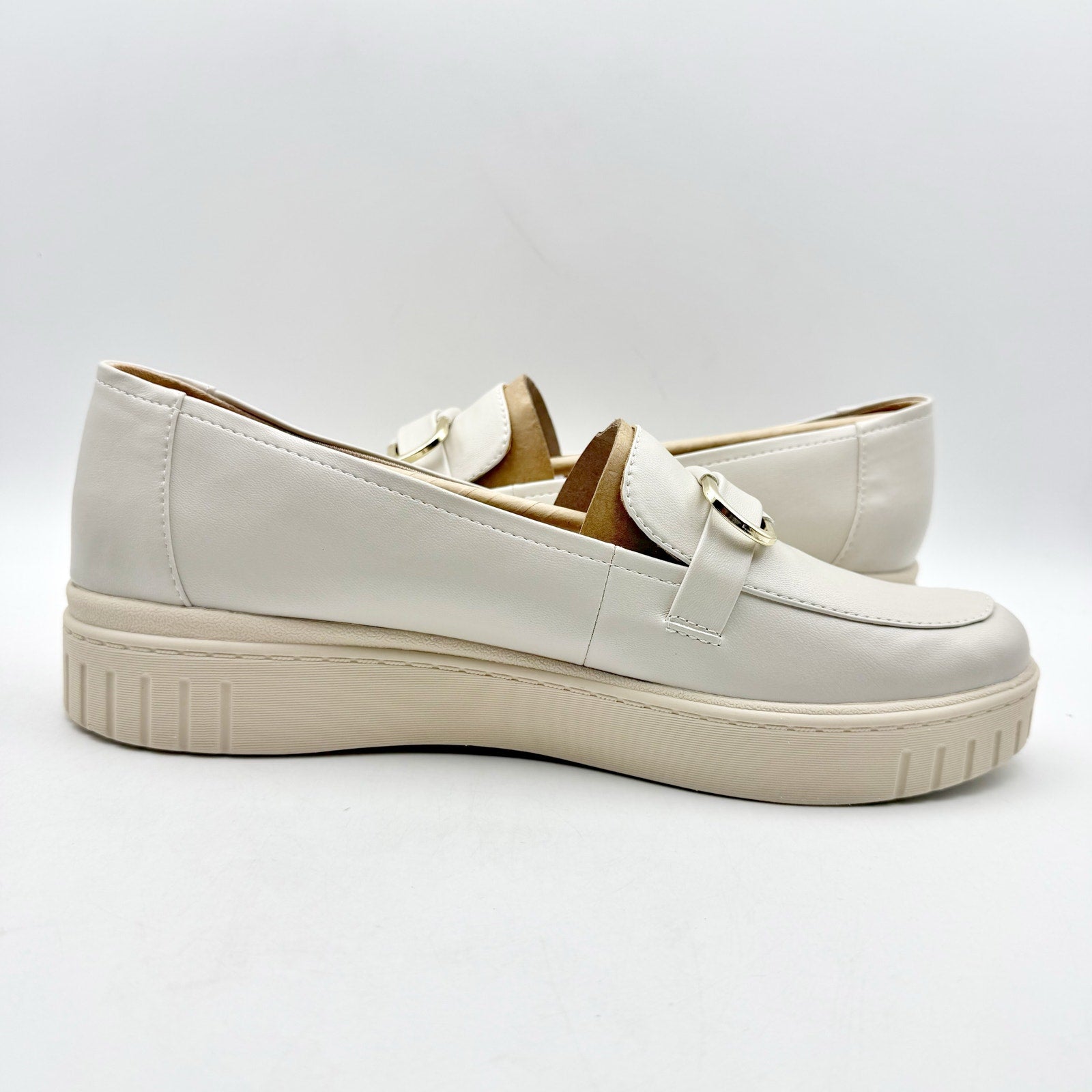 LifeStride Womens Genevabit Loafers US 11 M EU 42 Bone Off White NIB