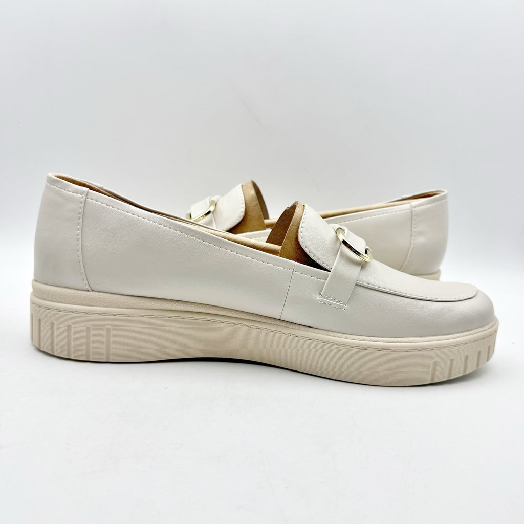 LifeStride Womens Genevabit Loafers Size 11 M EU 42 Bone Off White NIB