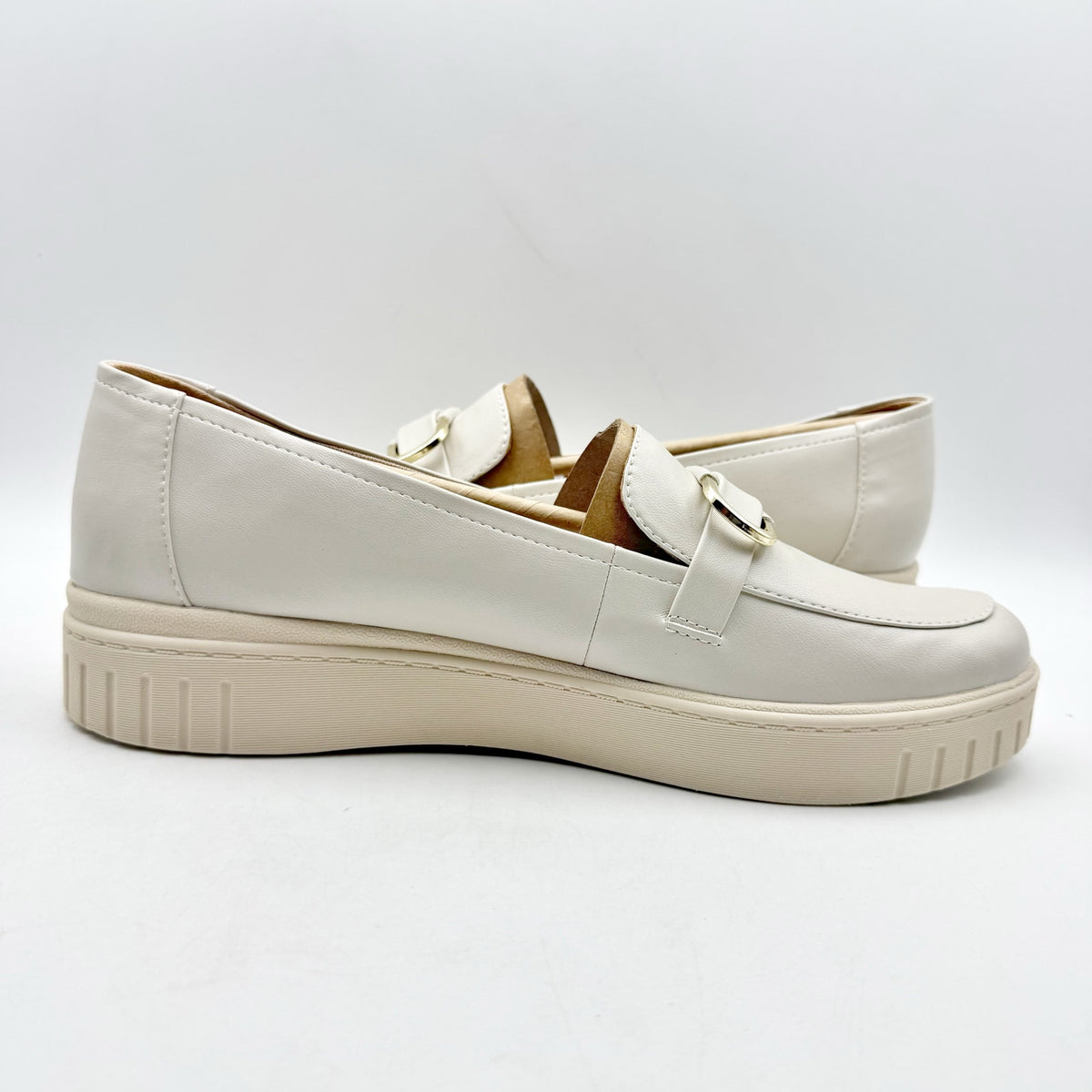 LifeStride Womens Genevabit Loafers Size 11 M EU 42 Bone Off White NIB