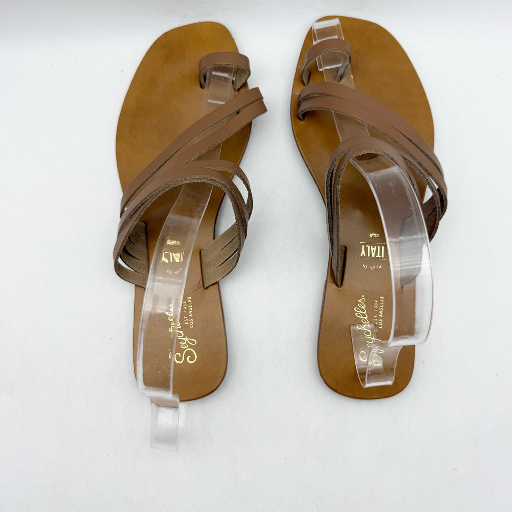 Seychelles Womens Summer Rain Sandals US 7 EU 38 Brown Leather NWOB
