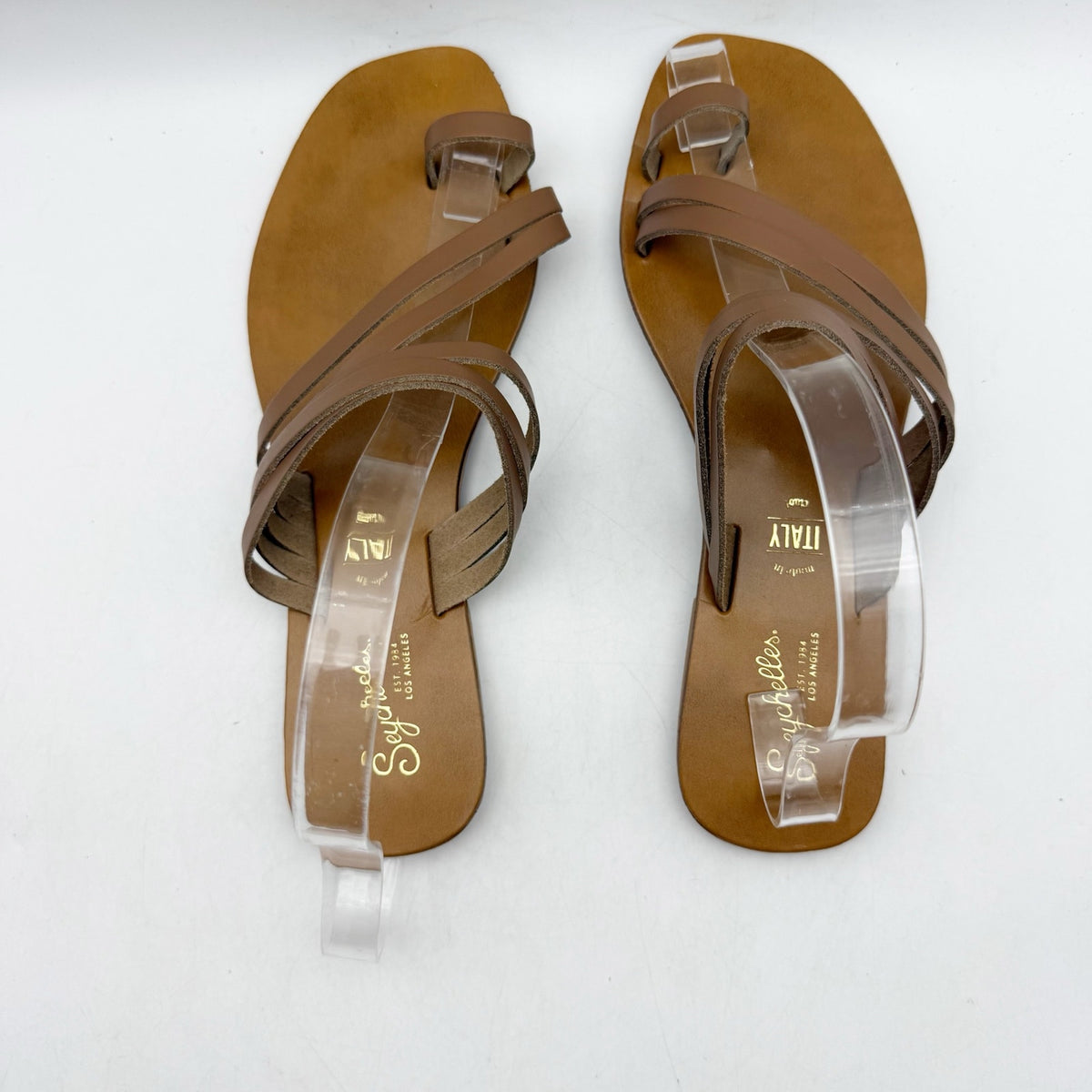 Seychelles Womens Summer Rain Sandals Size 7 EU 38 Brown Leather NWOB