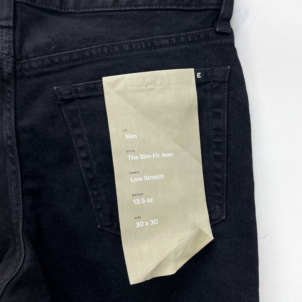 Everlane Mens The Organic Cotton Slim Fit Jeans 30x30 Coal Black NWT