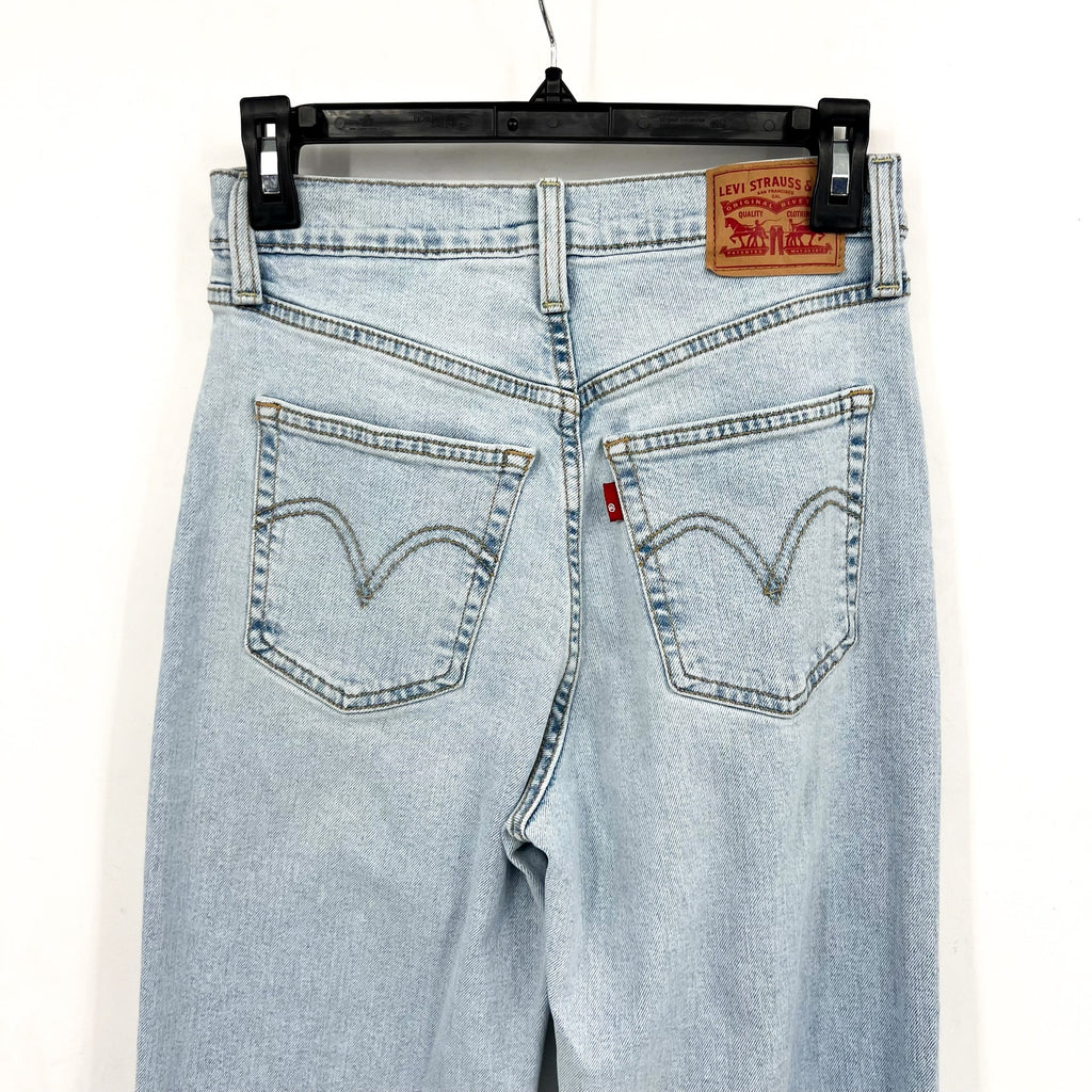 LEVI'S Women's Ribcage Bell Jeans 27x32 Size 4 Light Wash A75030004 NWOT
