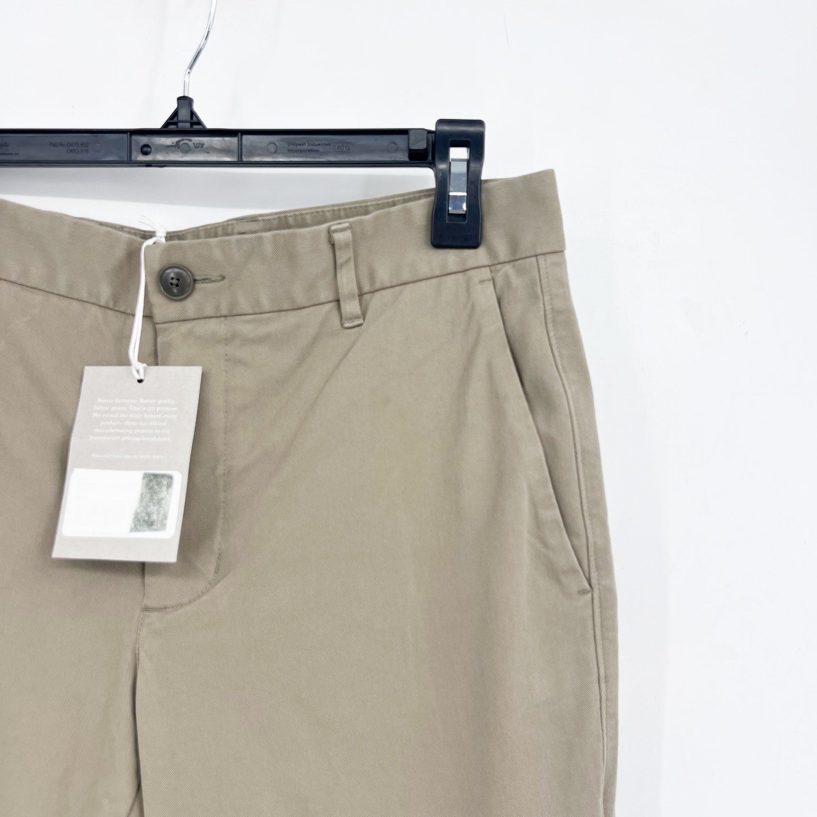 EVERLANE Mens The Performance Chino Pants 31x30 Khaki Uniform Slim Fit NWT