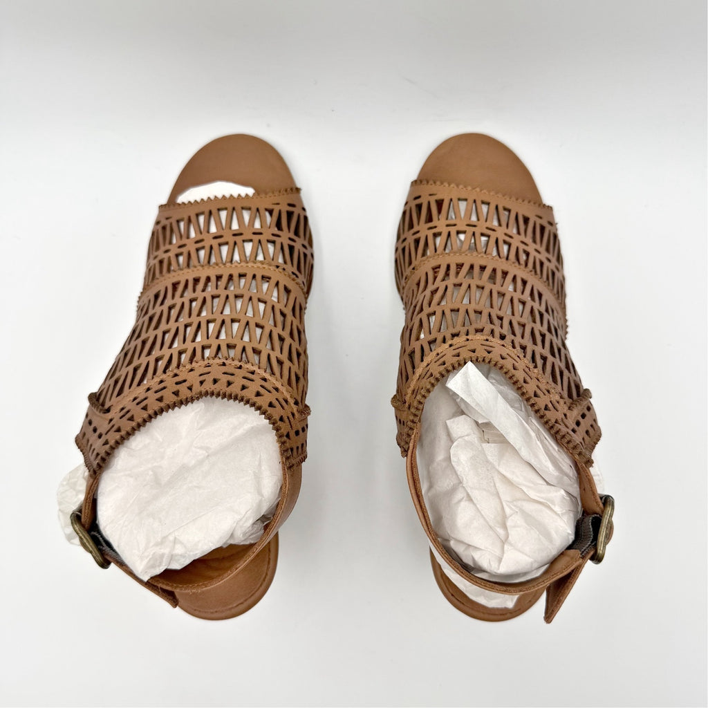 Bueno Womens Candice Heeled Sandals EU 39 US 9 Brown Leather NIB