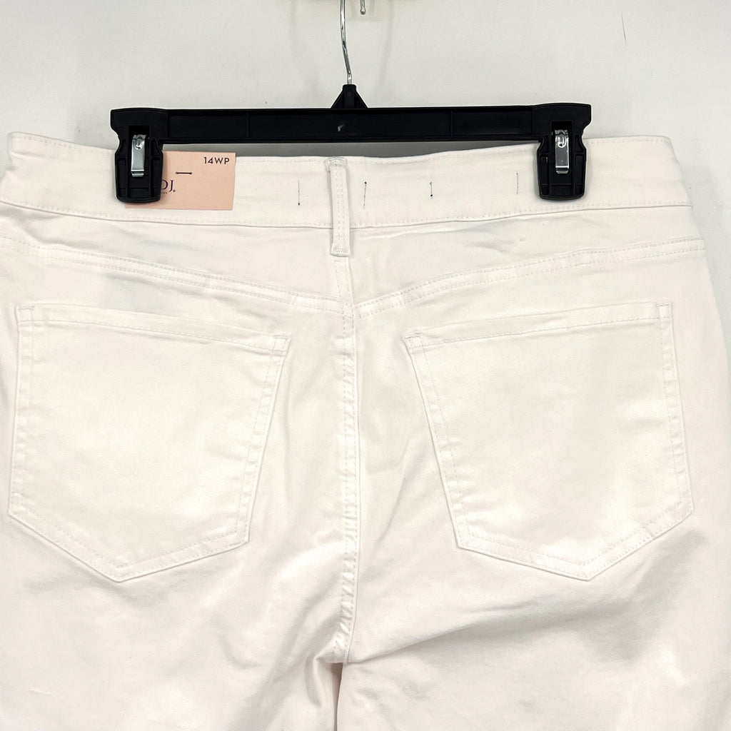 NYDJ Womens Ella Denim Shorts Size 14W PETITE Optic White 8" Inseam NWT