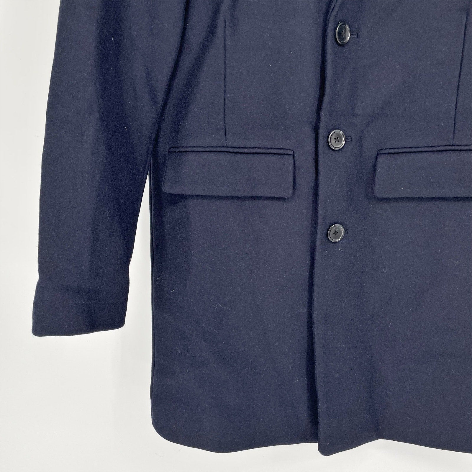 Everlane Mens The ReWool Overcoat Size Small Navy Blue Wool Blend NWT $298