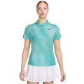 Nike Womens Dri-FIT Golf Polo Shirt XS Green Short-Sleeve Printed NWT