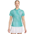 Nike Womens Dri-FIT Golf Polo Shirt XS Green Short-Sleeve Printed NWT