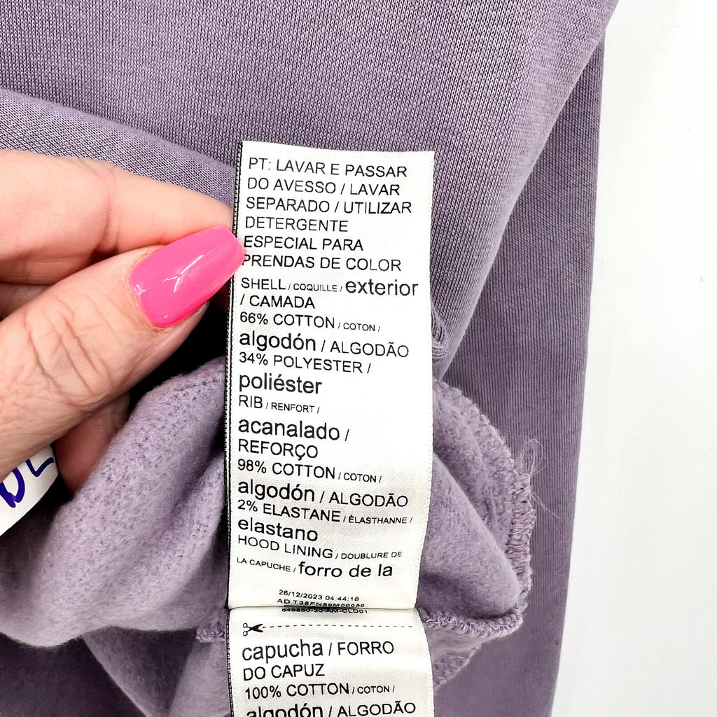 PUMA Womens Essentials Big Logo Hoodie Large Purple Pale Plum Sweatshirt NWT