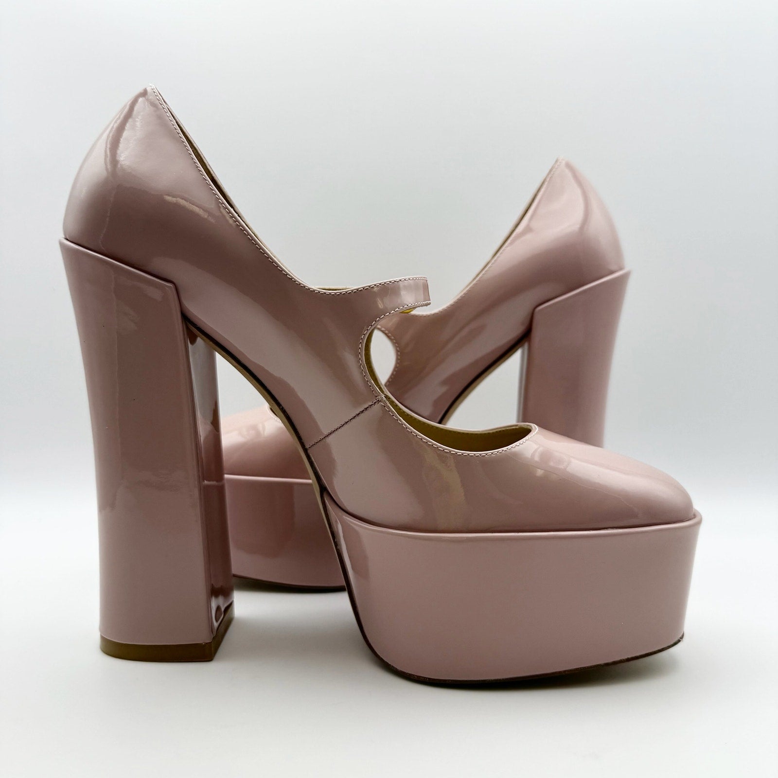 Stuart Weitzman Womens Skyhigh 145 Mary Jane Platform Pump US 9.5 Pink NWOB