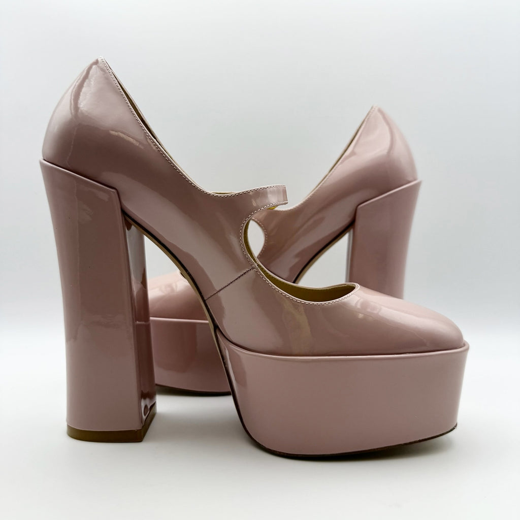 Stuart Weitzman Womens Skyhigh 145 Mary Jane Platform Pump US 9.5 Pink NWOB