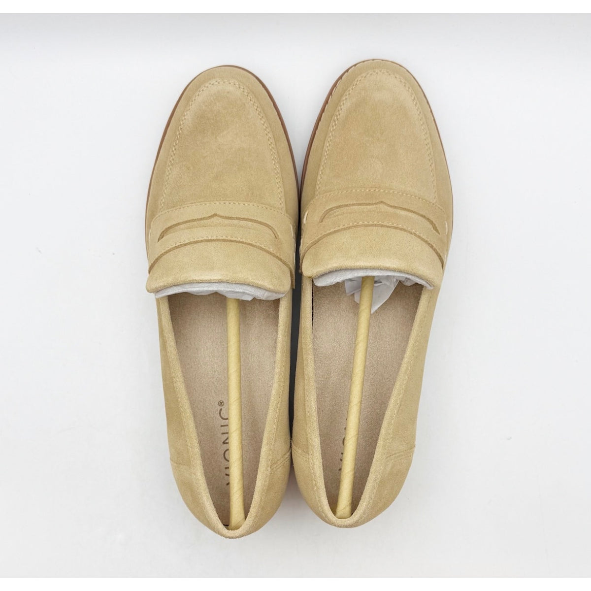 Vionic Women's Cheryl ll Loafers Size 8.5 M EU 39 Tan Sand Seude NIB