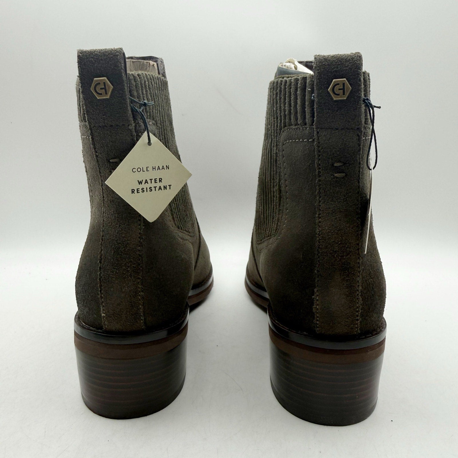 Cole Haan Womens Peetz Chelsea Ankle Boots US 6 B Suede Water Resistant NWOB