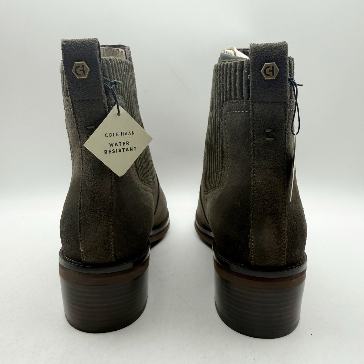 Cole Haan Womens Peetz Chelsea Ankle Boots Size 6 B Suede Water Resistant NWOB