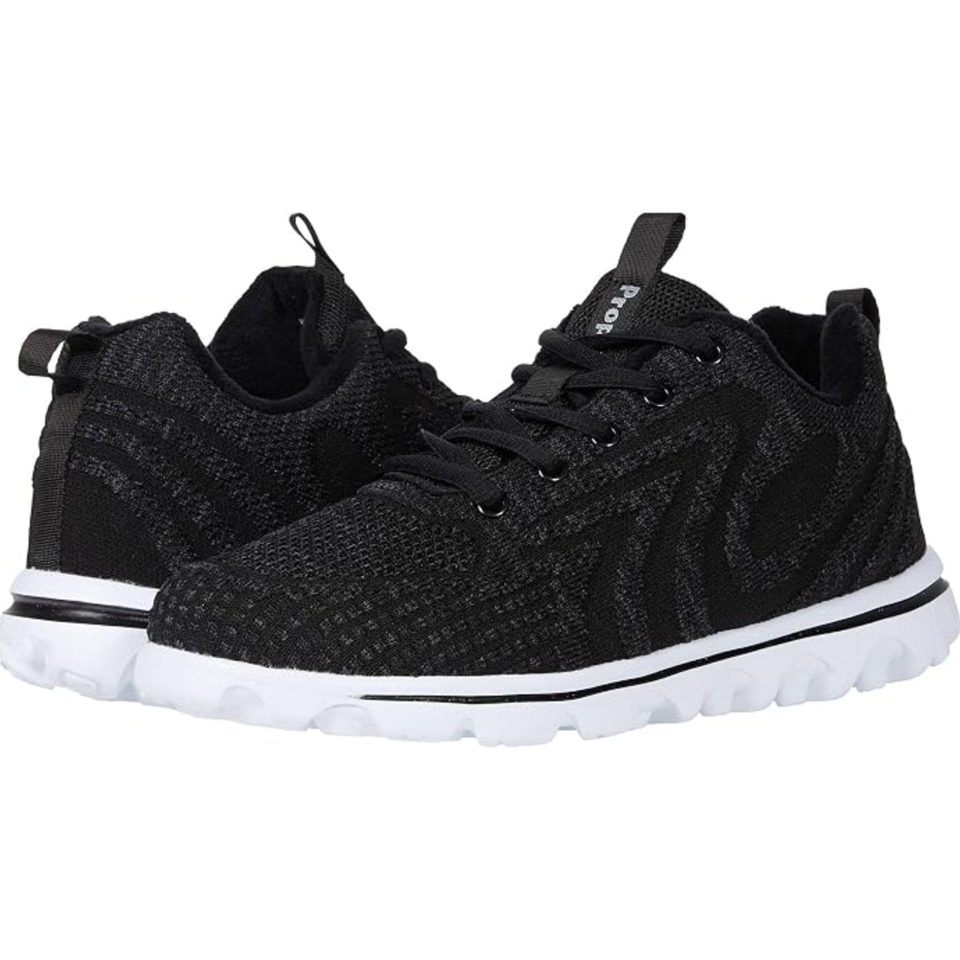 Propet Women's TravelActiv Allay Casual Sneakers Size 6.5 Narrow Black White NIB