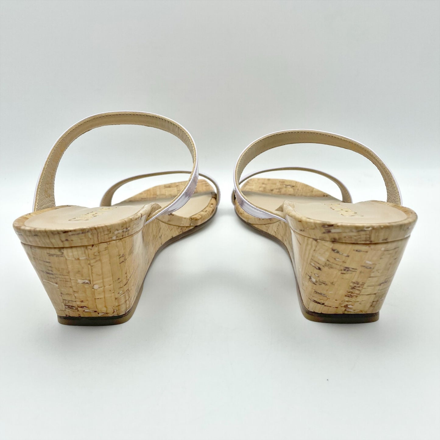 Stuart Weitzman Womens Aleena 50 Wedge Sandal US 8 M EU 38.5 Lilac Leather NWOB