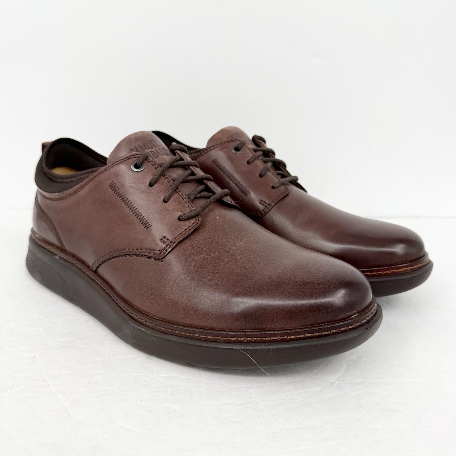 Samuel Hubbard Mens Rafael Lace Up Sneakers Size 11 XWide Brown Leather NWOB