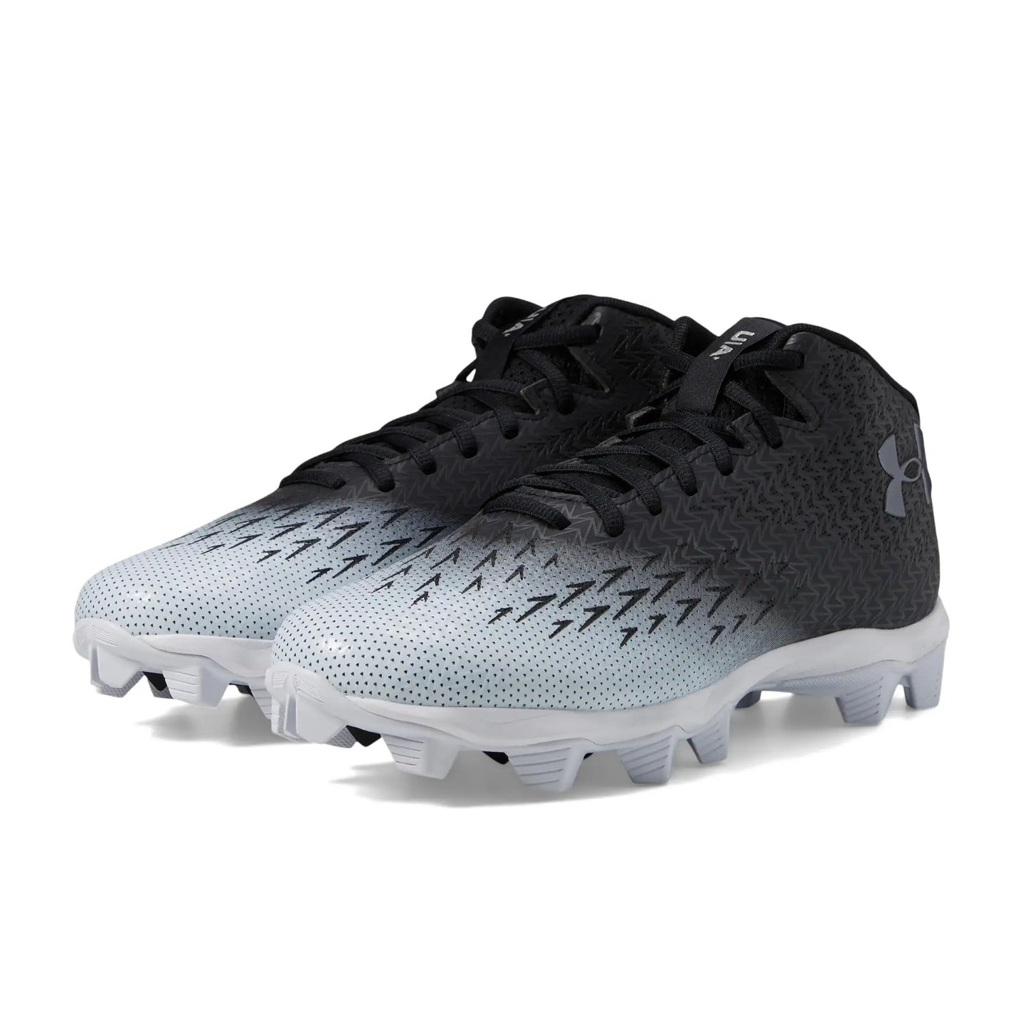 Under Armour Spotlight Franchise RM 4.0 Football Cleats 8.5 Black White NWOB