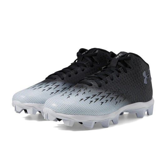 Under Armour Spotlight Franchise RM 4.0 Football Cleats 8.5 Black White NWOB