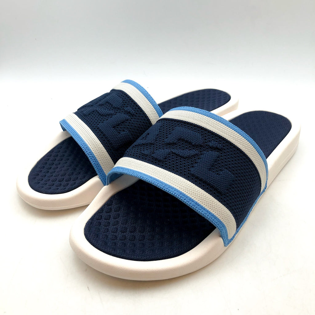 APL Mens Big Logo TechLoom Slide Sandals US 9 EU 42 White Blue Slip On NIB