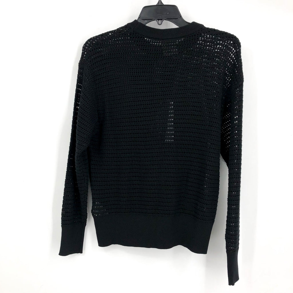 VARLEY Women's Kershaw Sweat Pullover Sweater XXS Black Open Knit Cotton NWT