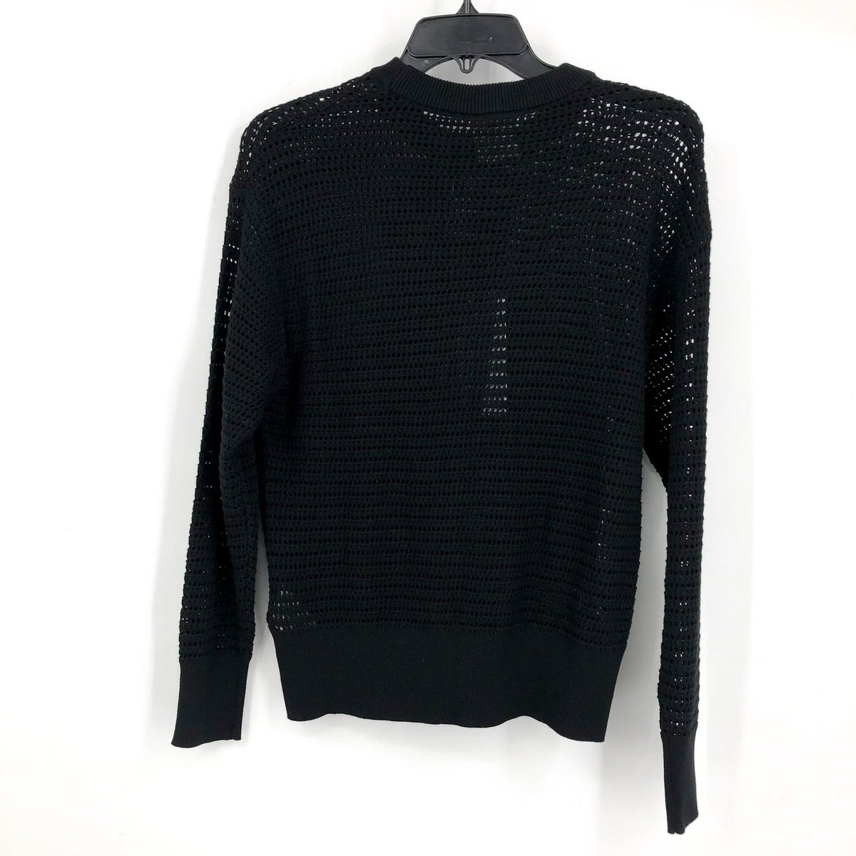 VARLEY Women's Kershaw Sweat Pullover Sweater XXS Black Open Knit Cotton NWT